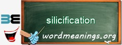 WordMeaning blackboard for silicification